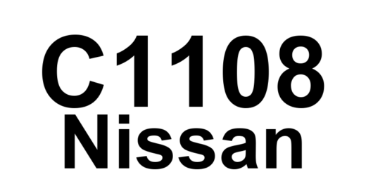 DTC C1108 Nissan - Definição em inglês: ABS LF Wheel Speed Sensor 2 Definição em Português: Sensor de Velocidade da Roda Dianteira Esquerda do ABS 2 - Problema Detectado