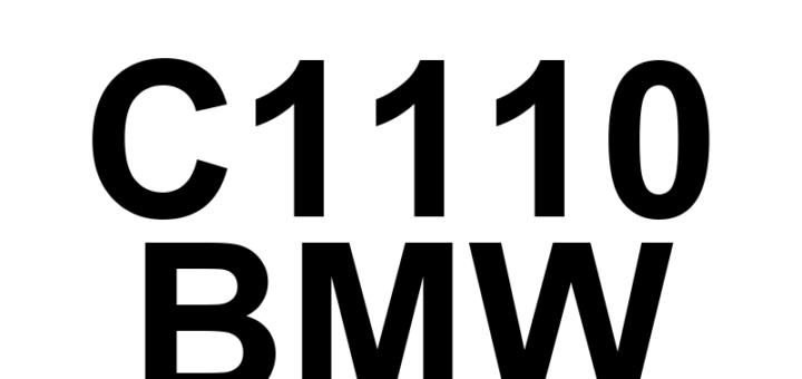 DTC C1110 BMW - Definição em inglês: Vehicle Dynamics Control Module Processor Definição em Português: Módulo de Controle de Dinâmica do Veículo - Processador