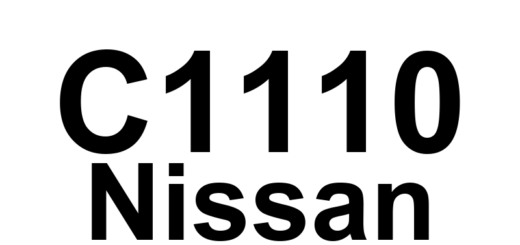 DTC C1110 Nissan - Definição em inglês: ABS Controller and Electric Unit (Control Unit) Definição em Português: Unidade de Controle ABS e Unidade Elétrica (Unidade de Controle) - Problema de Controle e Unidade Elétrica do ABS