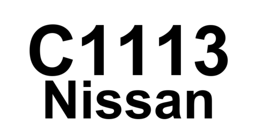DTC C1113 Nissan - Definição em inglês: Longitudinal G Sensor Definição em Português: Sensor de Aceleração Longitudinal