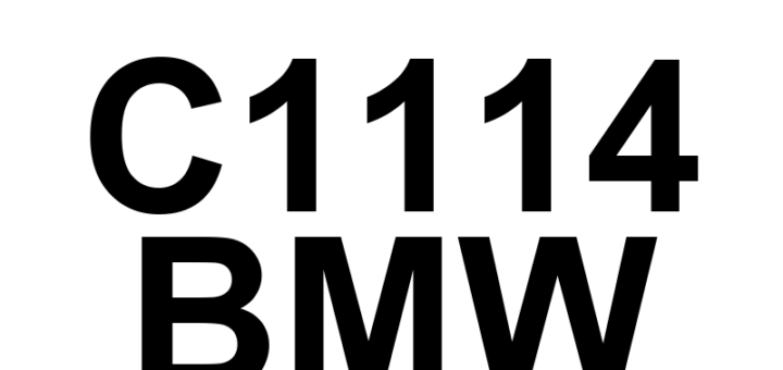DTC C1114 BMW - Definição em inglês: Vehicle Dynamics Control Module Wrong Coding Definição em Português: Módulo de Controle Dinâmico do Veículo - Codificação Incorreta