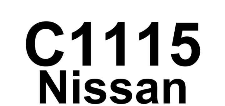 DTC C1115 Nissan - Definição em inglês: ABS Wheel Speed Sensor Signal Abnormal Definição em Português: Sensor de Velocidade da Roda do ABS - Sinal Anormal