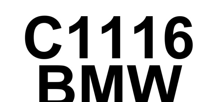 DTC C1116 BMW - Definição em inglês: Vehicle Dynamics Control Modul FlexRay Transceiver Shutdown Path Error Definição em Português: Módulo de Controle de Dinâmica do Veículo - Erro no Caminho de Desligamento do Transceptor FlexRay