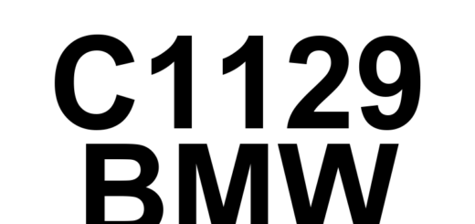 DTC C1129 BMW - Definição em inglês: Power Steering Control Module Read Only Memory (ROM) Error Definição em Português: Módulo de Controle da Direção Elétrica - Erro na Memória Somente de Leitura (ROM)