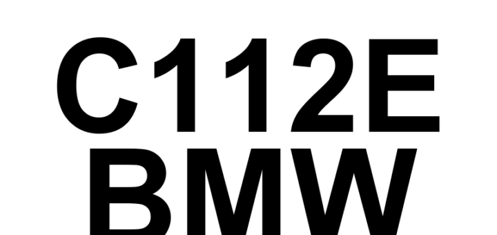 DTC C112E BMW - Definição em inglês: NOT DEFINED Definição em Português: NÃO DEFINIDO