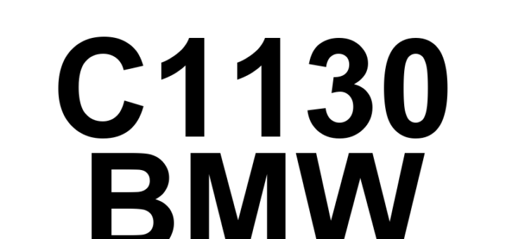 DTC C1130 BMW - Definição em inglês: NOT DEFINED Definição em Português: NÃO DEFINIDO