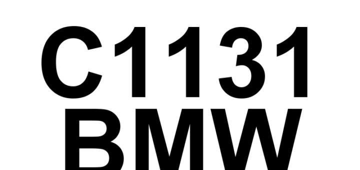 DTC C1131 BMW - Definição em inglês: NOT DEFINED Definição em Português: NÃO DEFINIDO