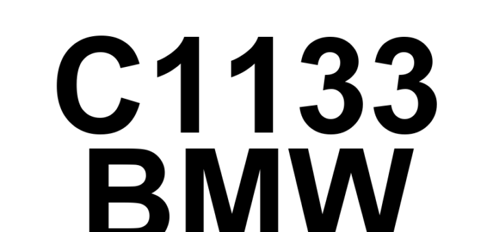 DTC C1133 BMW - Definição em inglês: NOT DEFINED Definição em Português: NÃO DEFINIDO