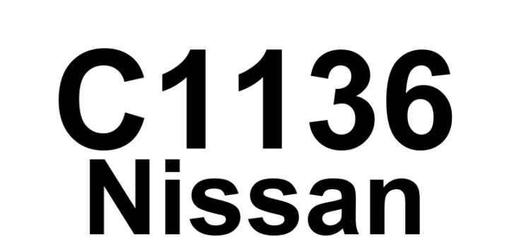 DTC C1136 Nissan - Definição em inglês: Engine Signal 6 Definição em Português: Sinal do motor 6 - Problema detectado no sinal do motor.