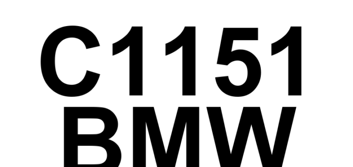 DTC C1151 BMW - Definição em inglês: Rear Axle Slip Angle Control Read Only Memory (ROM) Error Definição em Português: Erro na Memória Somente Leitura (ROM) do Controle de Ângulo de Deslizamento do Eixo Traseiro.