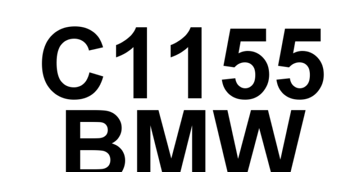 DTC C1155 BMW - Definição em inglês: Rear Axle Slip Angle Control Performance Definição em Português: Controle do Ângulo de Deslizamento do Eixo Traseiro - Desempenho Deficiente
