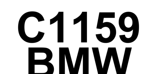 DTC C1159 BMW - Definição em inglês: NOT DEFINED Definição em Português: Não Definido