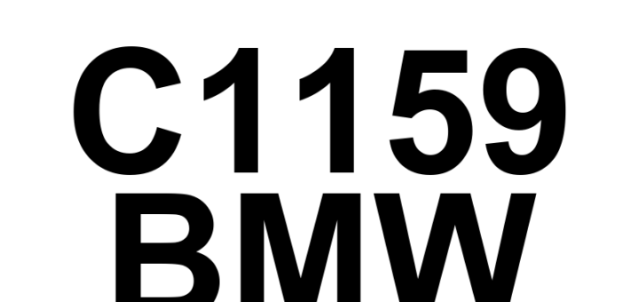 DTC C1159 BMW - Definição em inglês: NOT DEFINED Definição em Português: Não Definido