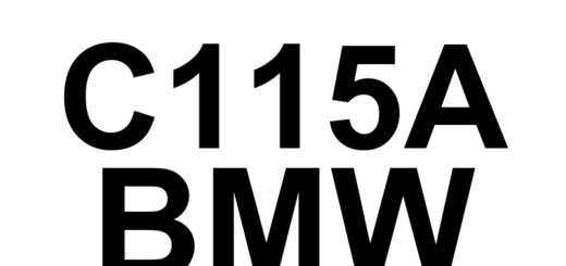 DTC C115A BMW - Definição em inglês: NOT DEFINED Definição em Português: NÃO DEFINIDO