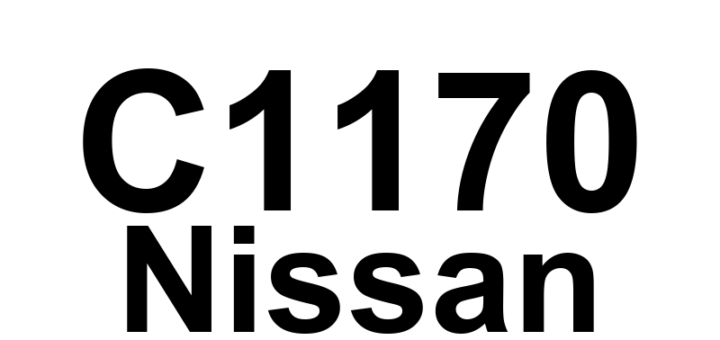 DTC C1170 Nissan - Definição em inglês: Variant Coding Definição em Português: Codificação de Variante.