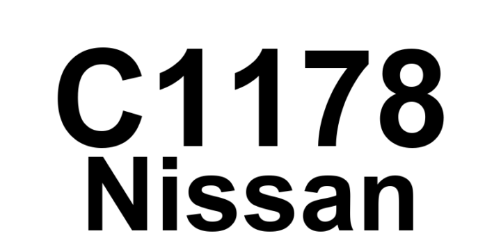 DTC C1178 Nissan - Definição em inglês: ABS Active Booster Definição em Português: Reforçador Ativo do ABS - Em funcionamento