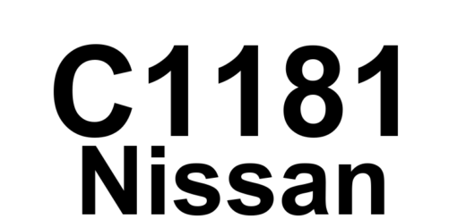 DTC C1181 Nissan - Definição em inglês: ABS Active Booster Definição em Português: Reforço Ativo do ABS - Problema Detectado