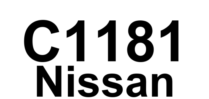 DTC C1181 Nissan - Definição em inglês: ABS Active Booster Definição em Português: Reforço Ativo do ABS - Problema Detectado
