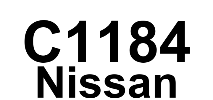 DTC C1184 Nissan - Definição em inglês: ABS Active Booster Definição em Português: Reforço Ativo do ABS - Falha Detectada