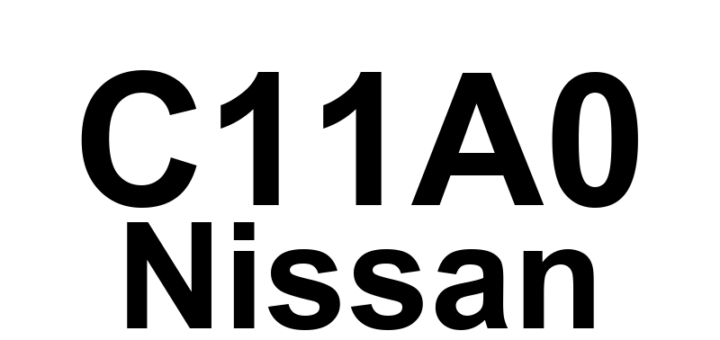 DTC C11A0 Nissan - Definição em inglês: Yaw Rate Sensor Calibration Definição em Português: Sensor de Taxa de Guinada - Calibração