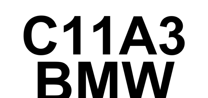 DTC C11A3 BMW - Definição em inglês: Multi-axis Acceleration Sensor Module 'C' Yaw Rate Implausible Definição em Português: Módulo do Sensor de Aceleração Multieixo 'C' - Taxa de Guinada Implausível
