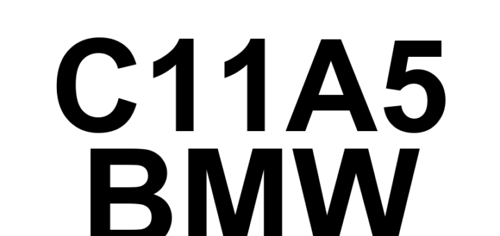 DTC C11A5 BMW - Definição em inglês: Multi-axis Acceleration Sensor Module 'B' Lateral Acceleration Implausible Definição em Português: Módulo do Sensor de Aceleração Multieixo 'B' - Aceleração Lateral Implausível.