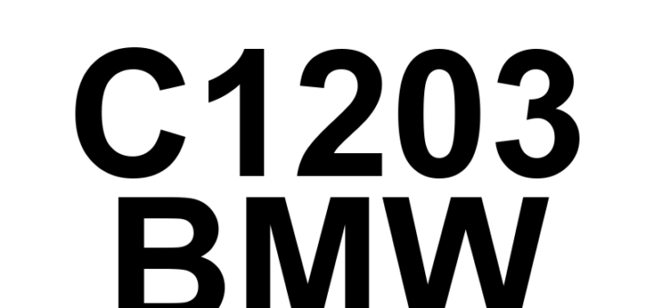 DTC C1203 BMW - Definição em inglês: Wheel Speed Sensor Front/Right Circuit/Open Definição em Português: Sensor de Velocidade da Roda Dianteira/Direita - Circuito Aberto