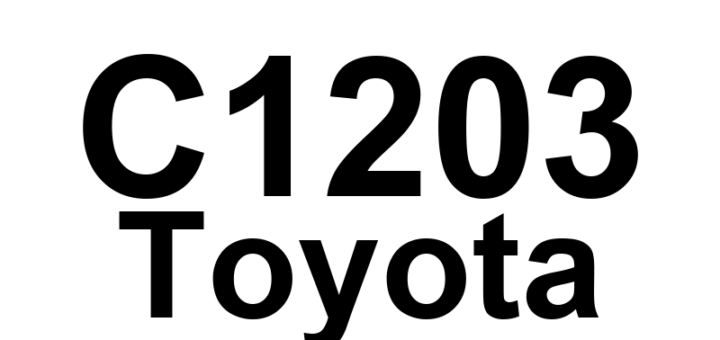 DTC C1203 Toyota - Definição em inglês: ECM Communication Circuit Malfunction Definição em Português: Circuito de Comunicação ECM - Mau Funcionamento