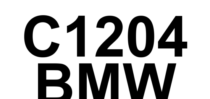 DTC C1204 BMW - Definição em inglês: Wheel Speed Sensor Front/Right Circuit Low Definição em Português: Sensor de Velocidade da Roda Dianteira/Direita - Circuito Baixo