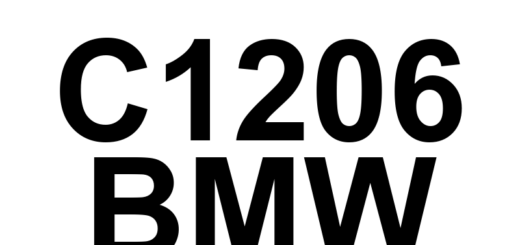 DTC C1206 BMW - Definição em inglês: Wheel Speed Sensor Rear/Left Circuit/Open Definição em Português: Sensor de Velocidade da Roda Traseira/Esquerda - Circuito Aberto