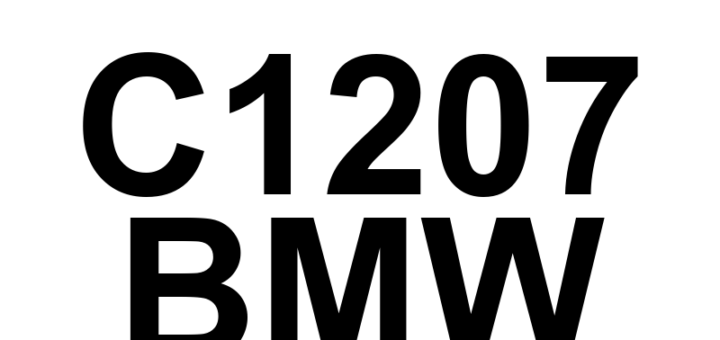 DTC C1207 BMW - Definição em inglês: Wheel Speed Sensor Rear/Left Circuit Low Definição em Português: Sensor de Velocidade da Roda Traseira/Esquerda – Circuito com Baixa Tensão.