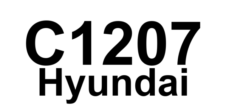 DTC C1207 Hyundai - Definição em inglês: Wheel Speed Sensor Rear-LH Range / Performance / Intermittent Definição em Português: Sensor de Velocidade da Roda Traseira-Esquerda - Faixa/Desempenho/Intermitente