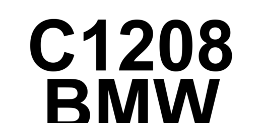 DTC C1208 BMW - Definição em inglês: Wheel Speed Sensor Rear/Left Circuit High Definição em Português: Sensor de Velocidade da Roda Traseira/Esquerda - Circuito Alto