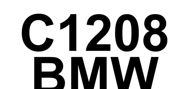DTC C1208 BMW - Definição em inglês: Wheel Speed Sensor Rear/Left Circuit High Definição em Português: Sensor de Velocidade da Roda Traseira/Esquerda - Circuito Alto