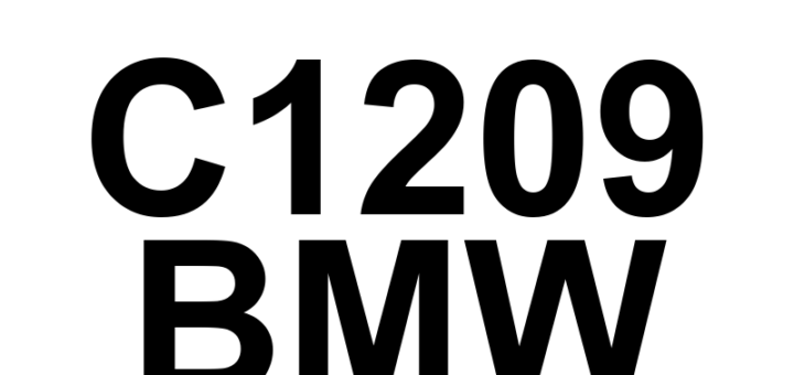 DTC C1209 BMW - Definição em inglês: Wheel Speed Sensor Rear/Right Circuit/Open Definição em Português: Sensor de Velocidade da Roda Traseira/Direita - Circuito Aberto