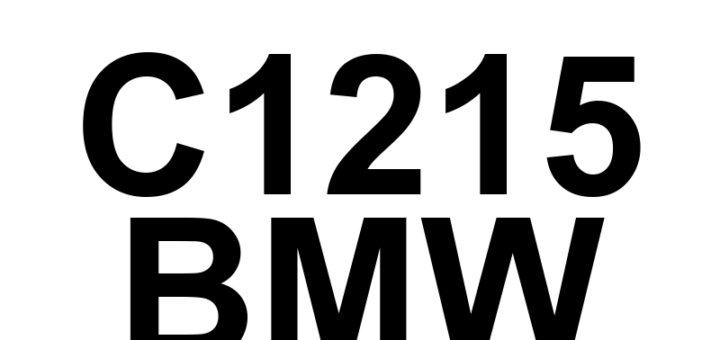 DTC C1215 BMW - Definição em inglês: Right Front Wheel Speed Sensor Type Implausible Definição em Português: Sensor de Velocidade da Roda Dianteira Direita - Tipo Implausível