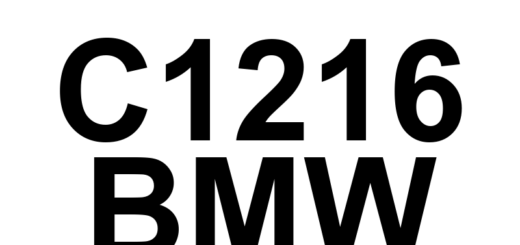 DTC C1216 BMW - Definição em inglês: Left Rear Wheel Speed Sensor Type Implausible Definição em Português: Sensor de Velocidade da Roda Traseira Esquerda - Tipo Incompatível