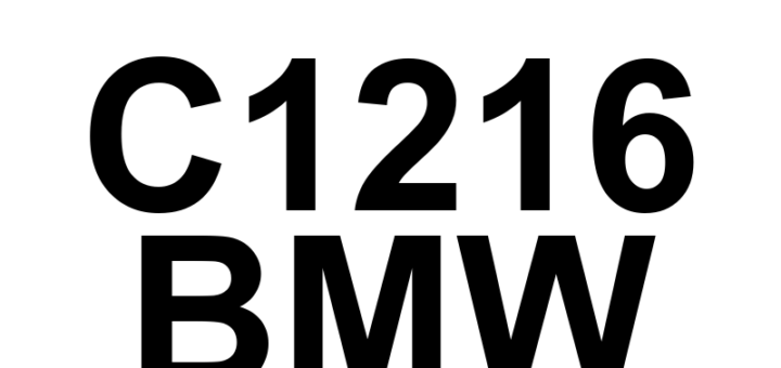 DTC C1216 BMW - Definição em inglês: Left Rear Wheel Speed Sensor Type Implausible Definição em Português: Sensor de Velocidade da Roda Traseira Esquerda - Tipo Incompatível