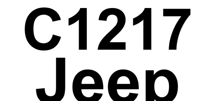 DTC C1217 Jeep - Definição em inglês: XBW Rule Violation 11 Definição em Português: Violação da Regra XBW 11