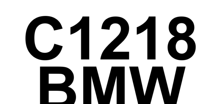 DTC C1218 BMW - Definição em inglês: Left Front Wheel Speed Sensor Supply Voltage Circuit Low Definição em Português: Sensor de Velocidade da Roda Dianteira Esquerda - Tensão Baixa no Circuito de Alimentação