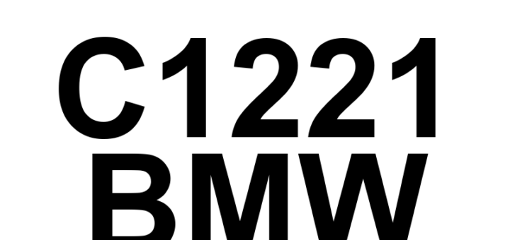 DTC C1221 BMW - Definição em inglês: Right Front Wheel Speed Sensor Overspeed Definição em Português: Sensor de Velocidade da Roda Dianteira Direita - Velocidade Excessiva
