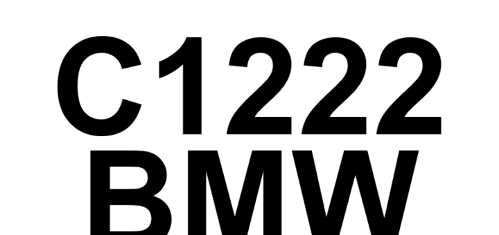 DTC C1222 BMW - Definição em inglês: Left Rear Wheel Speed Sensor Overspeed Definição em Português: Sensor de Velocidade da Roda Traseira Esquerda - Sobrerrotação