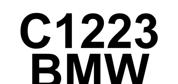 DTC C1223 BMW - Definição em inglês: Right Rear Wheel Speed Sensor Overspeed Definição em Português: Sensor de Velocidade da Roda Traseira Direita - Velocidade Excessiva