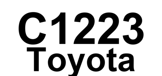 DTC C1223 Toyota - Definição em inglês: ABS Control System Malfunction Definição em Português: Sistema de Controle do ABS - Mau Funcionamento