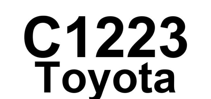 DTC C1223 Toyota - Definição em inglês: ABS Control System Malfunction Definição em Português: Sistema de Controle do ABS - Mau Funcionamento