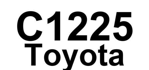 DTC C1225 Toyota - Definição em inglês: SM Solenoid Circuit Definição em Português: Circuito do Solenoide SM - Falha detectada
