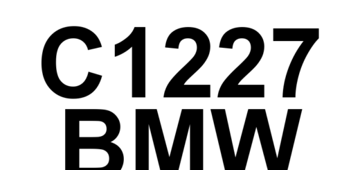 DTC C1227 BMW - Definição em inglês: Right Rear Wheel Speed Sensor Incorrect Assembly Definição em Português: Sensor de Velocidade da Roda Traseira Direita - Montagem Incorreta