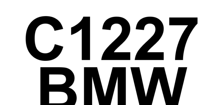 DTC C1227 BMW - Definição em inglês: Right Rear Wheel Speed Sensor Incorrect Assembly Definição em Português: Sensor de Velocidade da Roda Traseira Direita - Montagem Incorreta