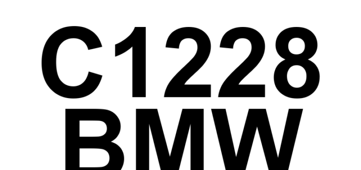 DTC C1228 BMW - Definição em inglês: Wheel Speed Sensor Generic Signal Implausible Definição em Português: Sensor de Velocidade da Roda - Sinal Genérico Inconsistente
