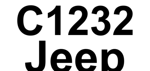 DTC C1232 Jeep - Definição em inglês: Drive Test: Pressure Sensor Definição em Português: Teste de Condução: Sensor de Pressão
